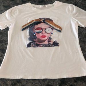 Steps NY Girls White Tee With Graphic